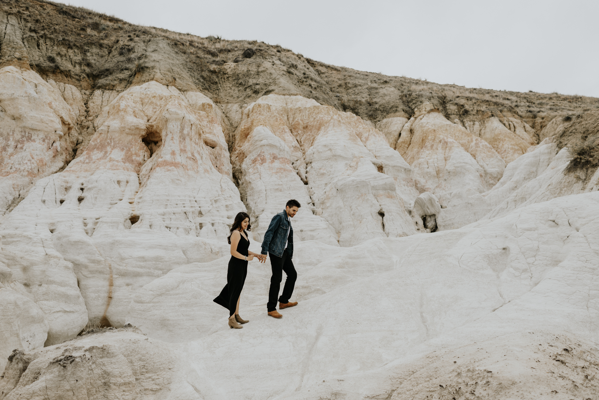 Adventurous Engagement Session at the Paint Mines in Colorado