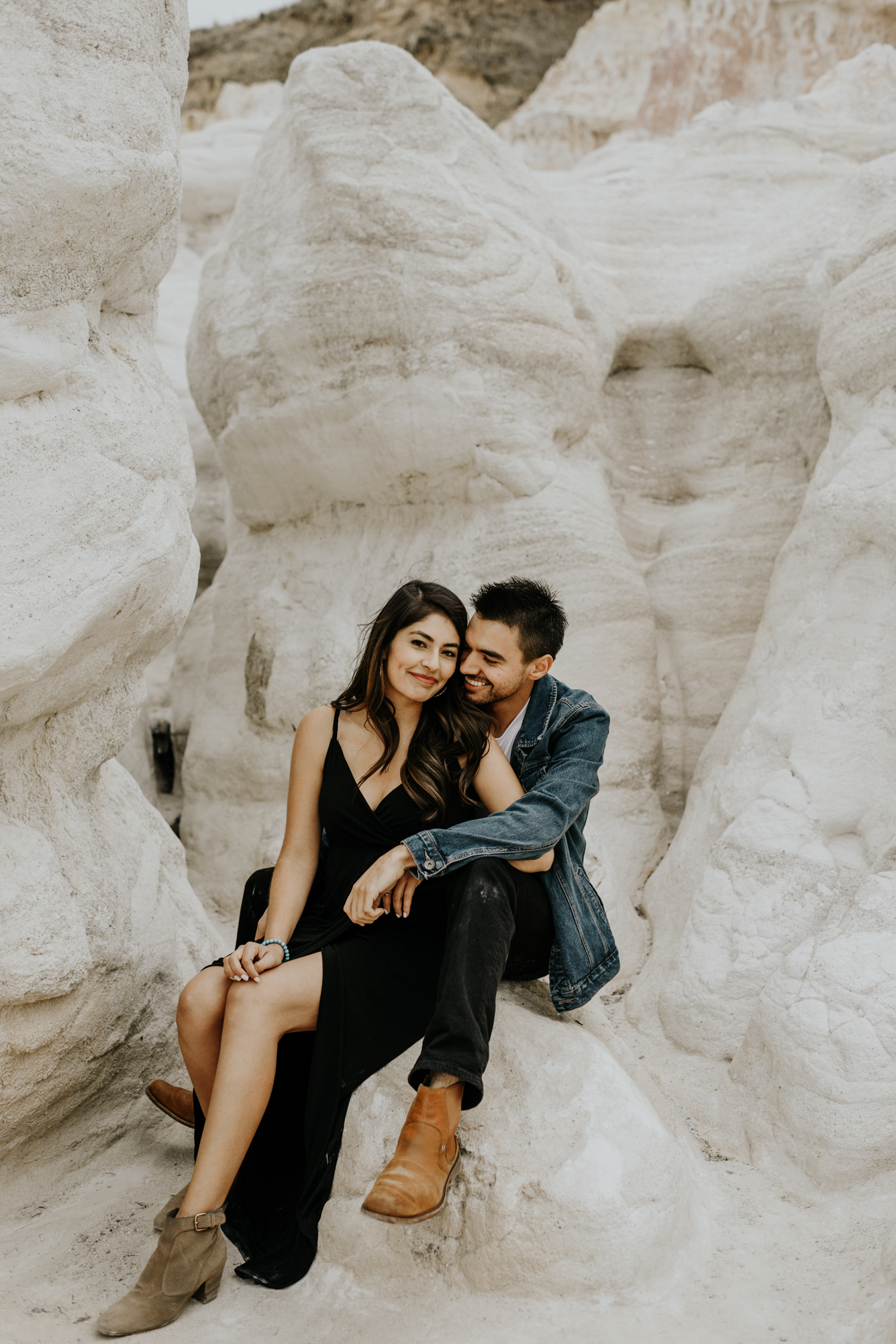 Adventurous Engagement Session at the Paint Mines in Colorado