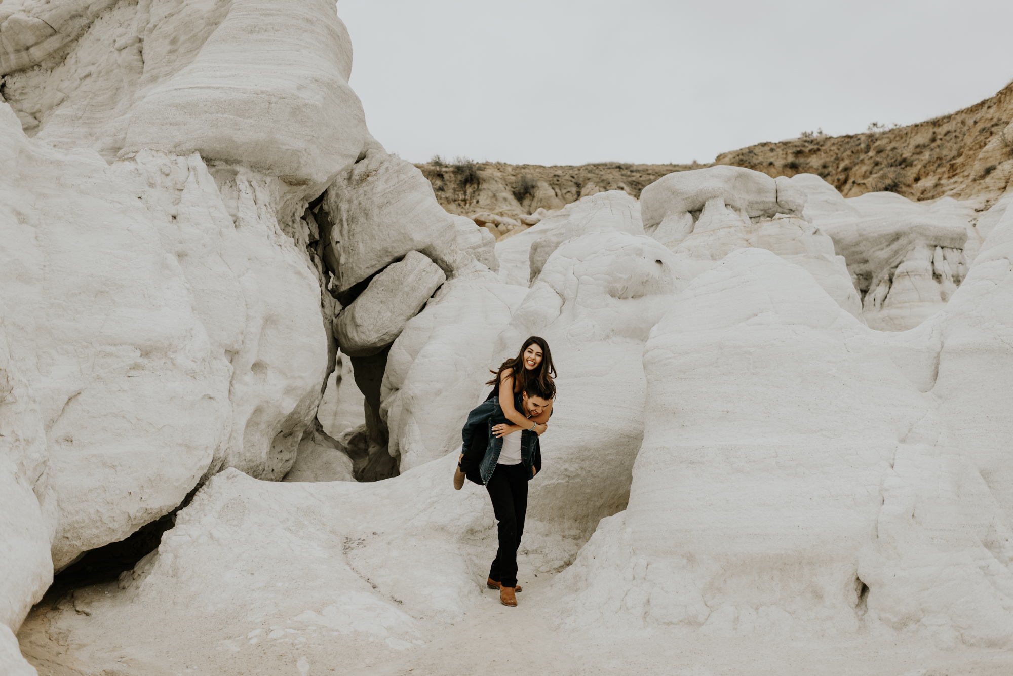 Adventurous Engagement Session at the Paint Mines in Colorado