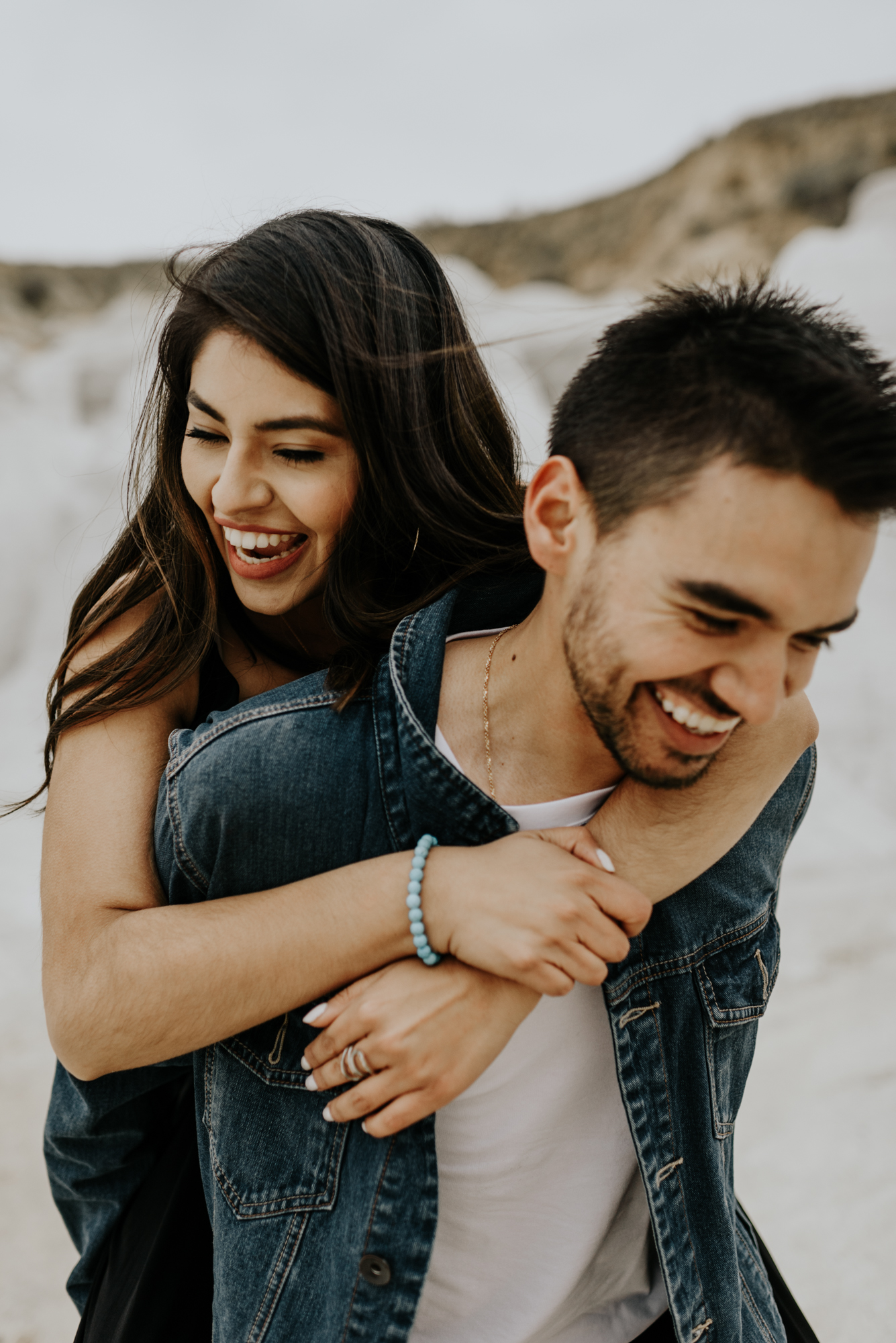 Adventurous Engagement Session at the Paint Mines in Colorado