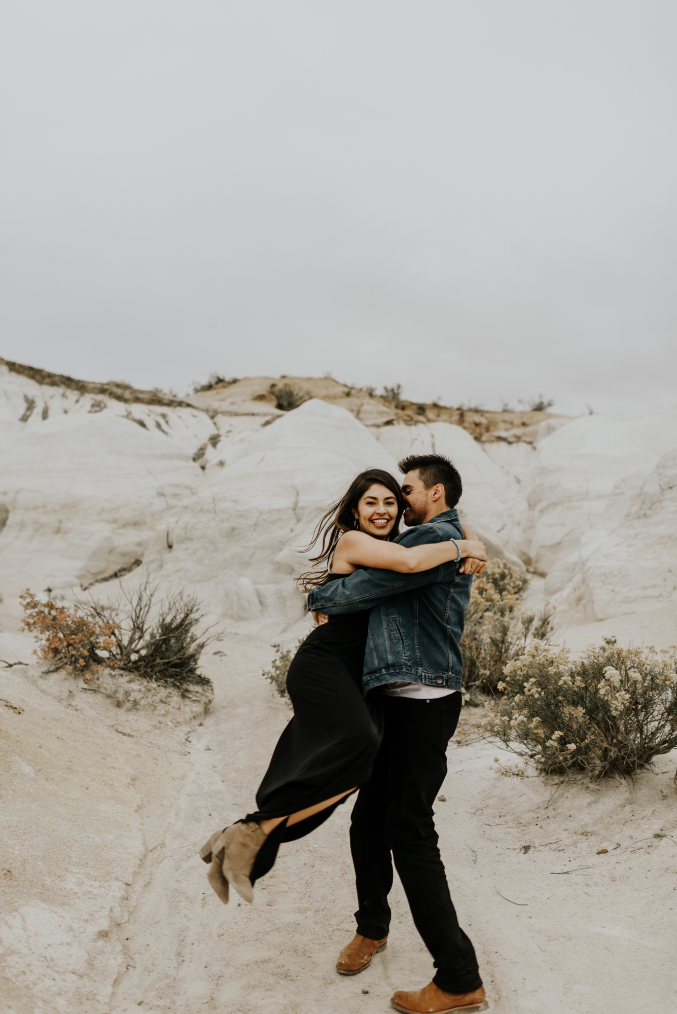 Adventurous Engagement Session at the Paint Mines in Colorado