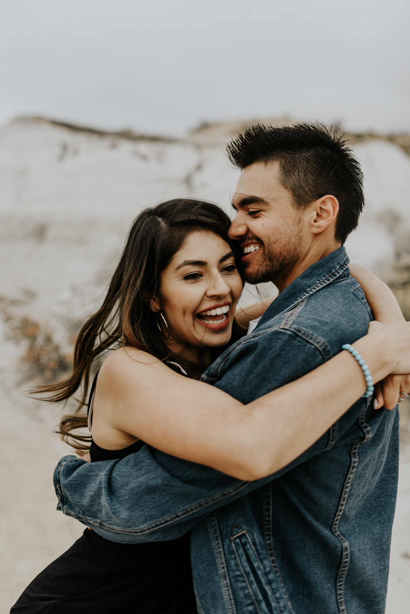 Adventurous Engagement Session at the Paint Mines in Colorado