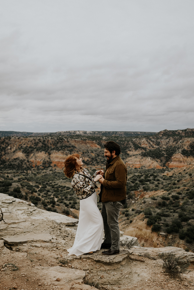 Desert Adventure Elopement Photographer in Palo Duro Canyon, Texas