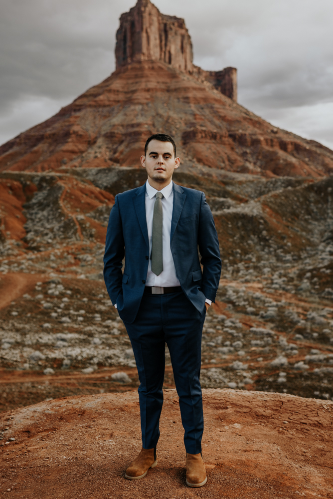 Grooms Wedding Attire, Moab, Utah Elopement