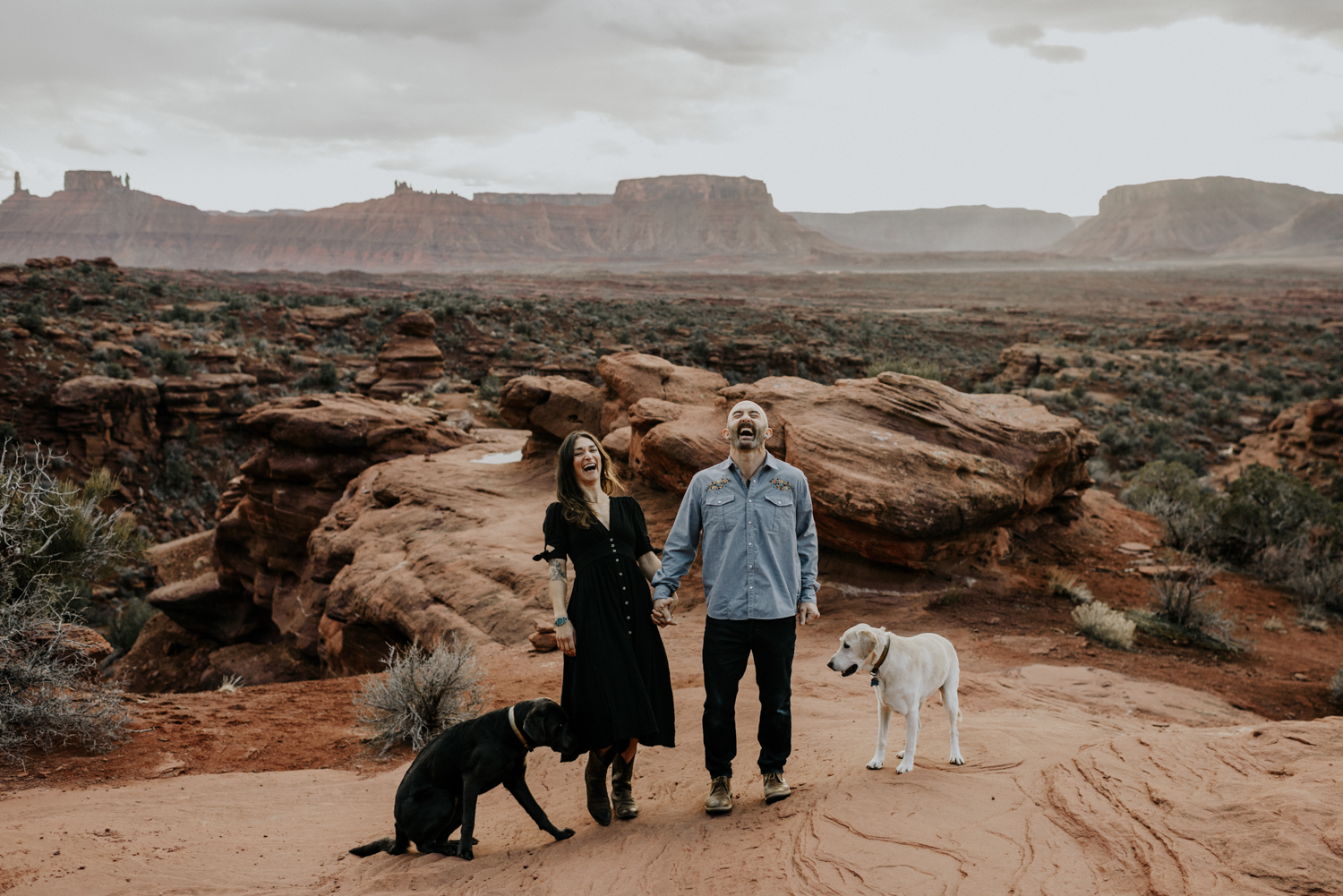 Couple and their Dogs Pictures in Moab, Utah