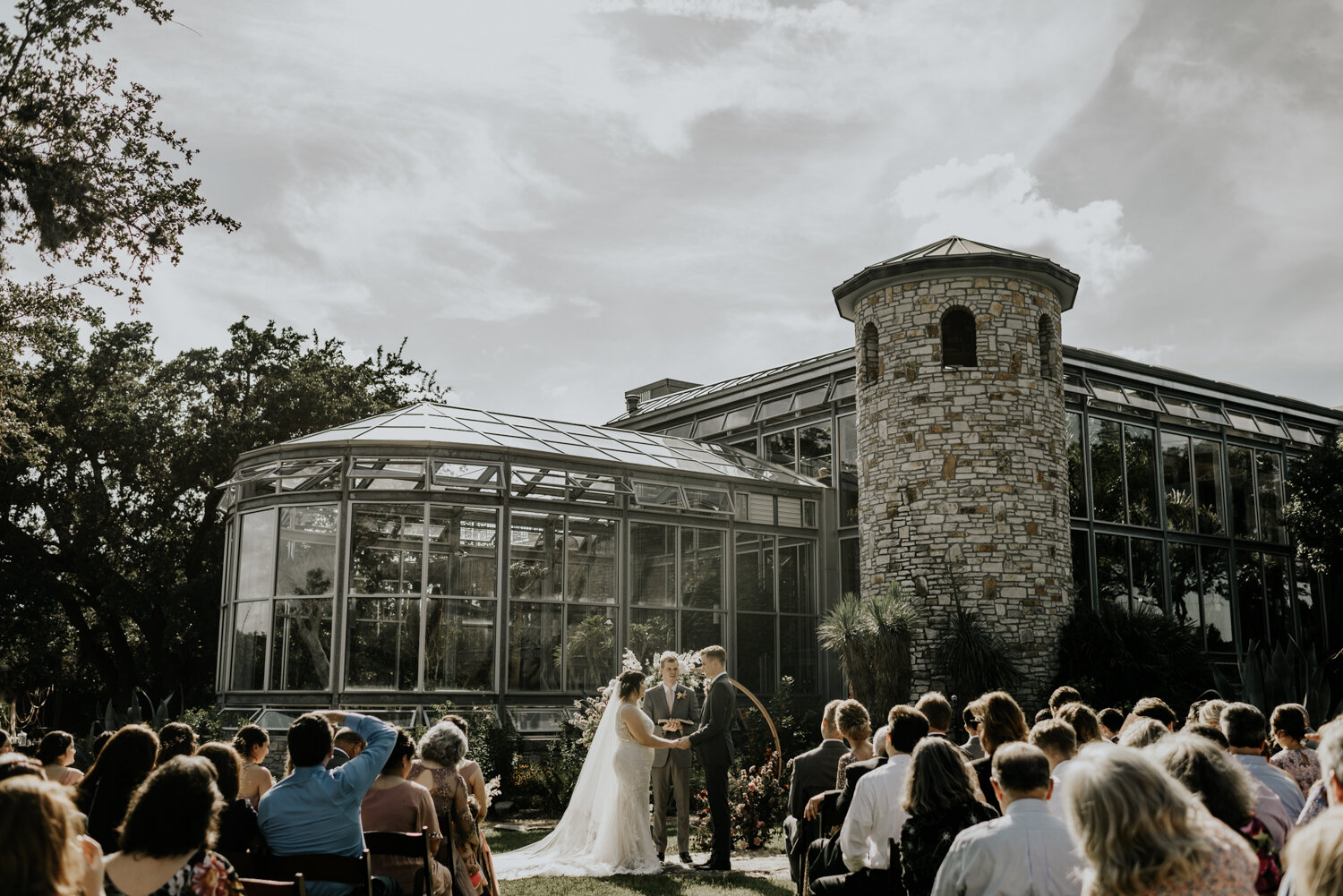 Modern Wedding Ceremony at the Greenhouse in Driftwood, in Austin, Texas