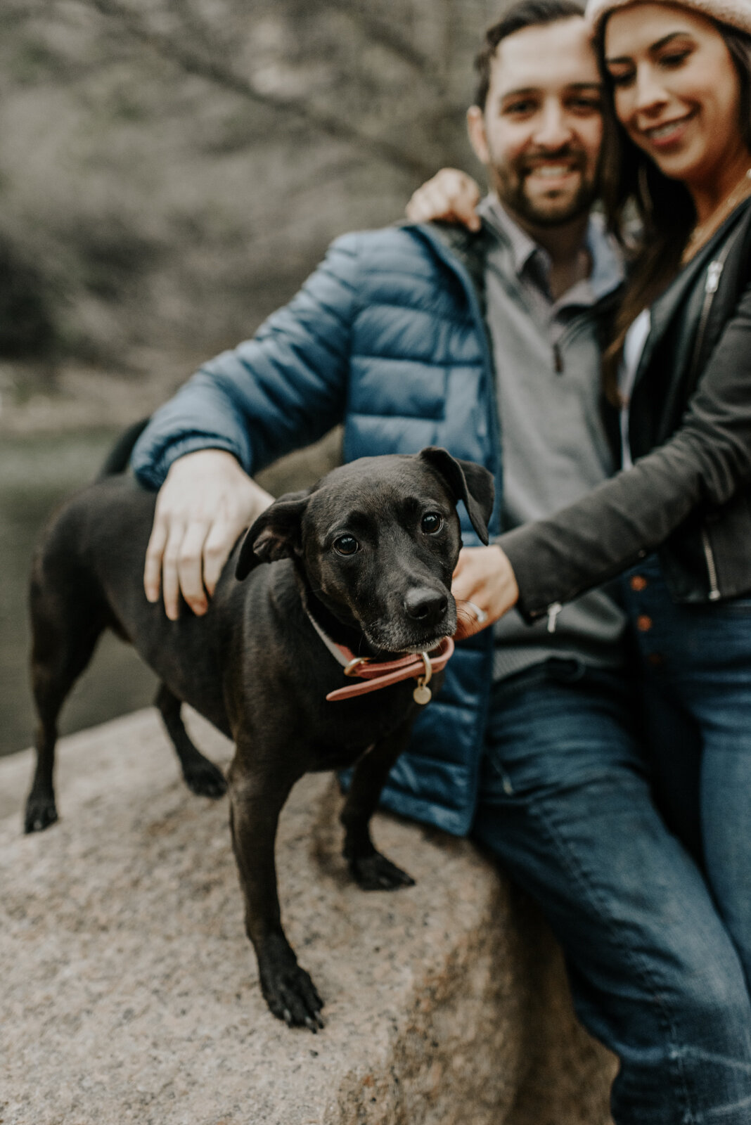 Austin, Texas Cute Couple and Dog Engagement Session