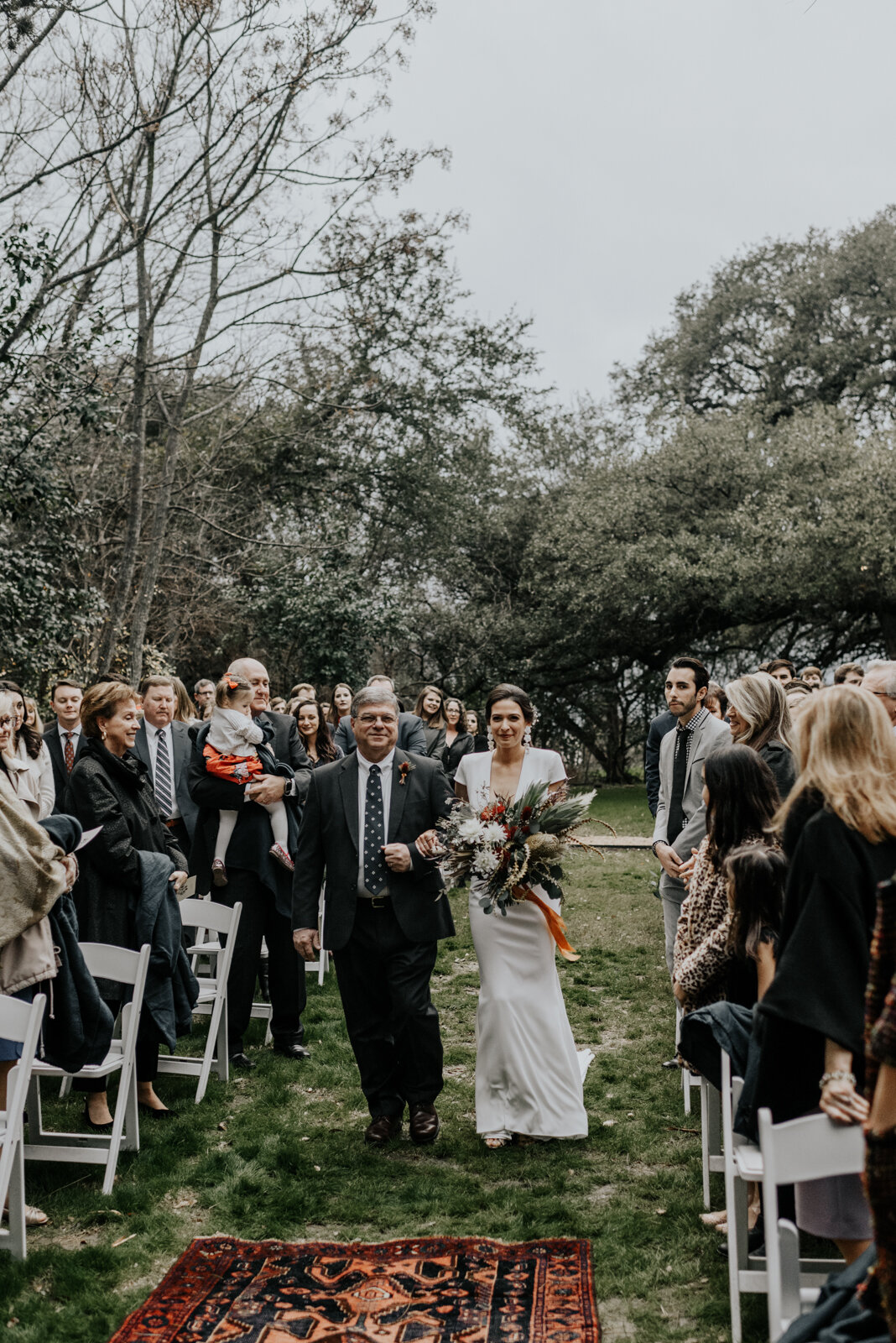 Austin, Texas Modern Winter Wedding Ceremony