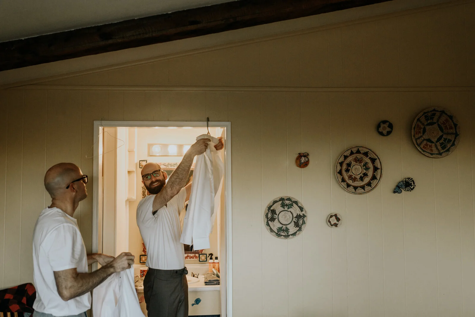 Adventure Wedding Groom Getting Ready Photos