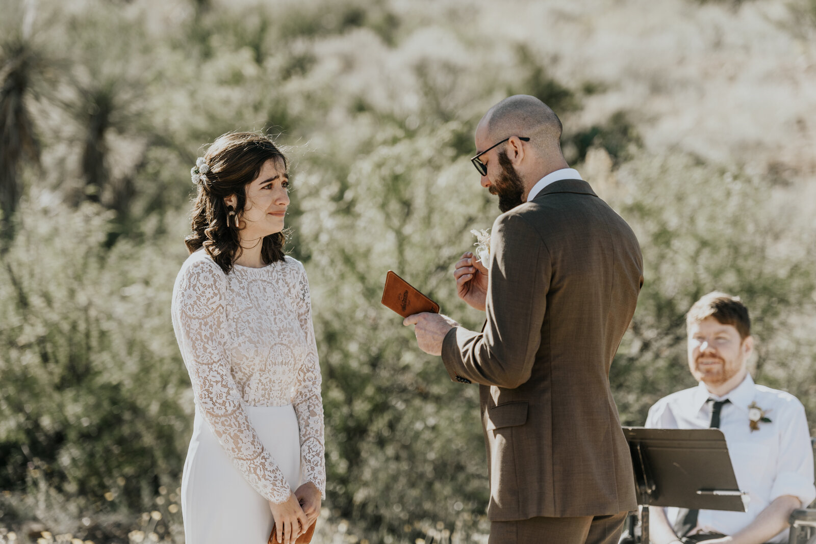 West Texas Intimate Wedding Ceremony Photos