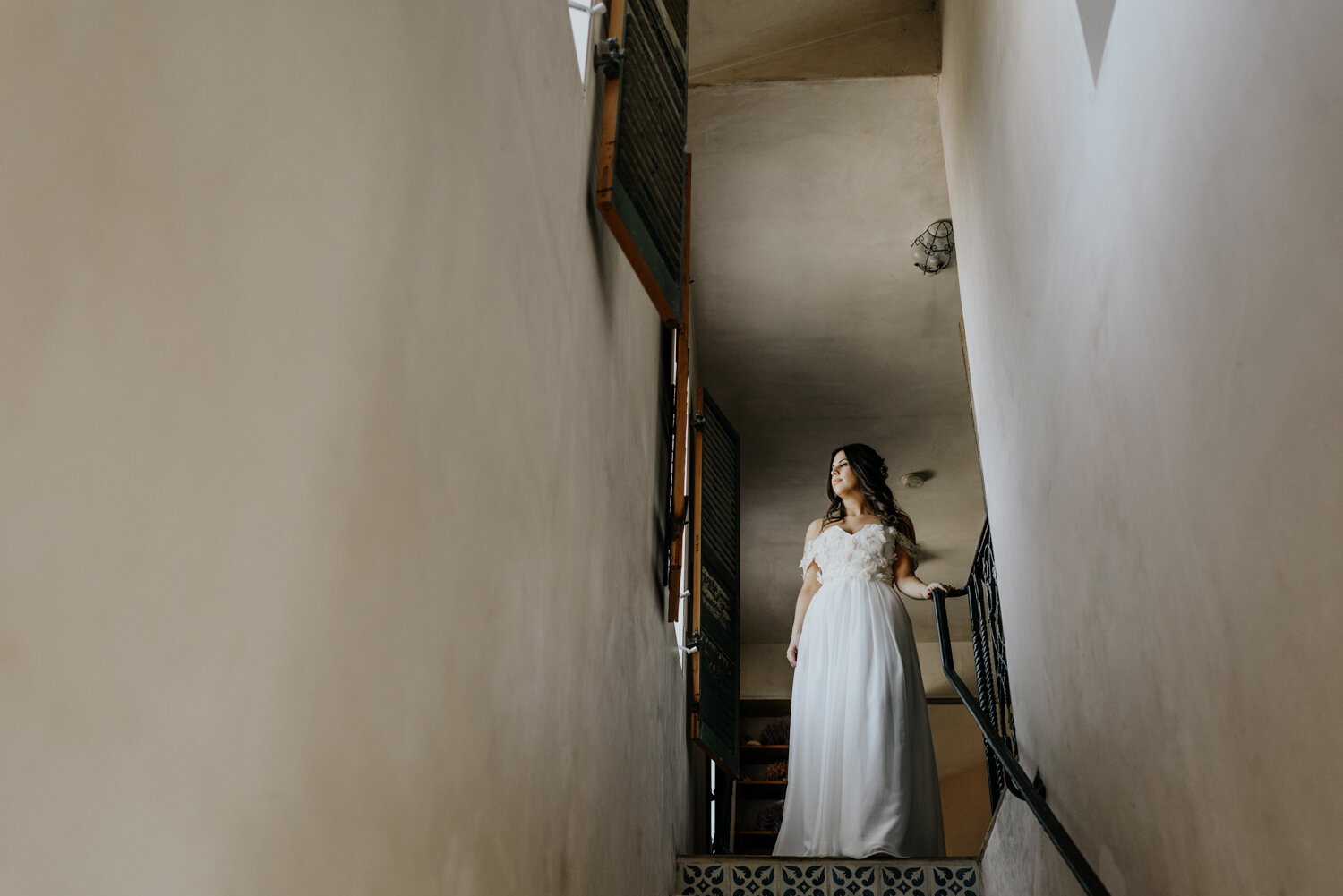 Austin Intimate Wedding Photography, bride before first look photos