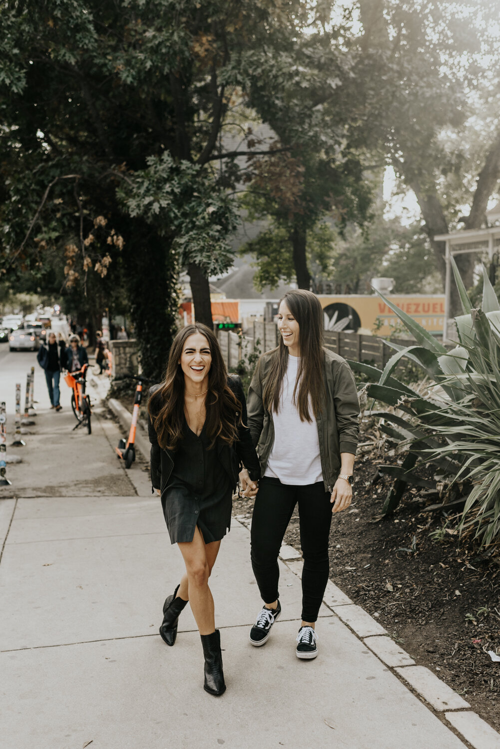 Rainey Street in Austin, Texas Unique Engagement Photos