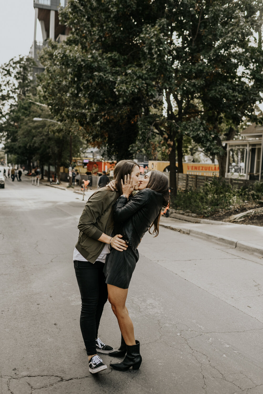 Rainey Street in Austin, Texas Unique Engagement Photography