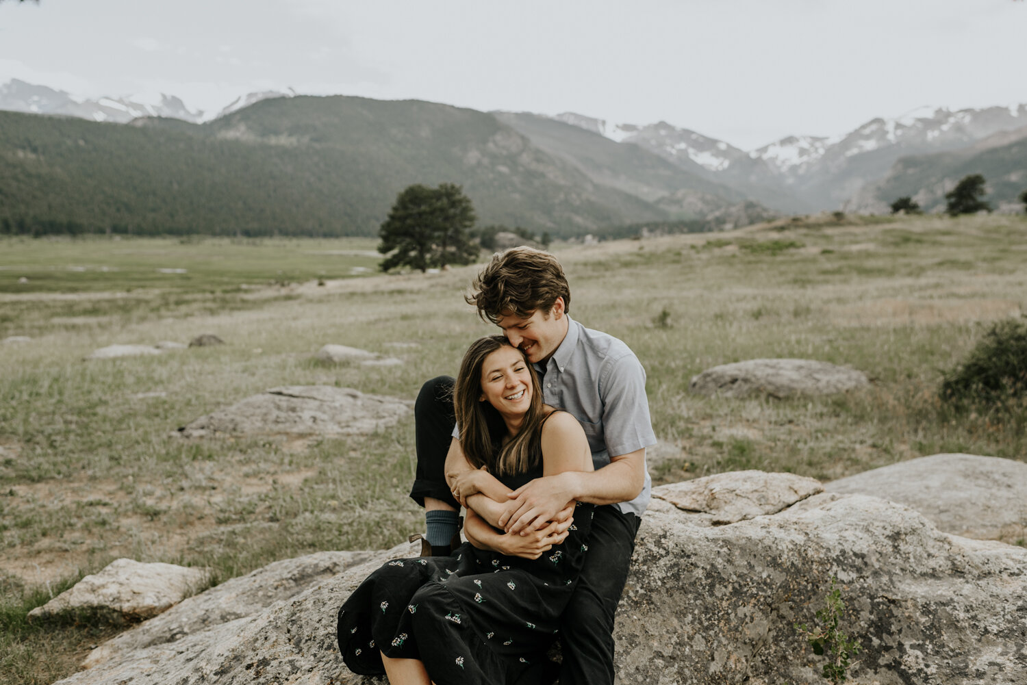 Moraine Park  Rocky Mountain National Park Engagement Photography