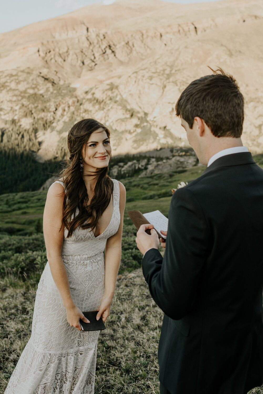 Hoosier Pass Sunrise Elopement Ceremony