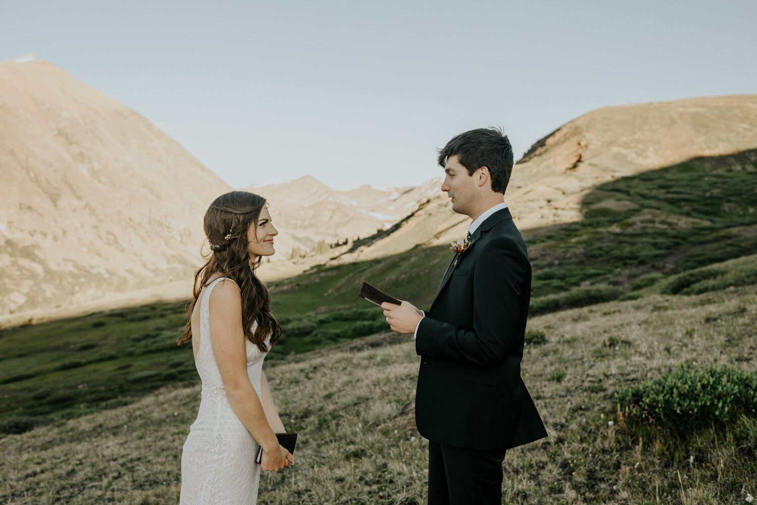 Hoosier Pass Sunrise Elopement Ceremony