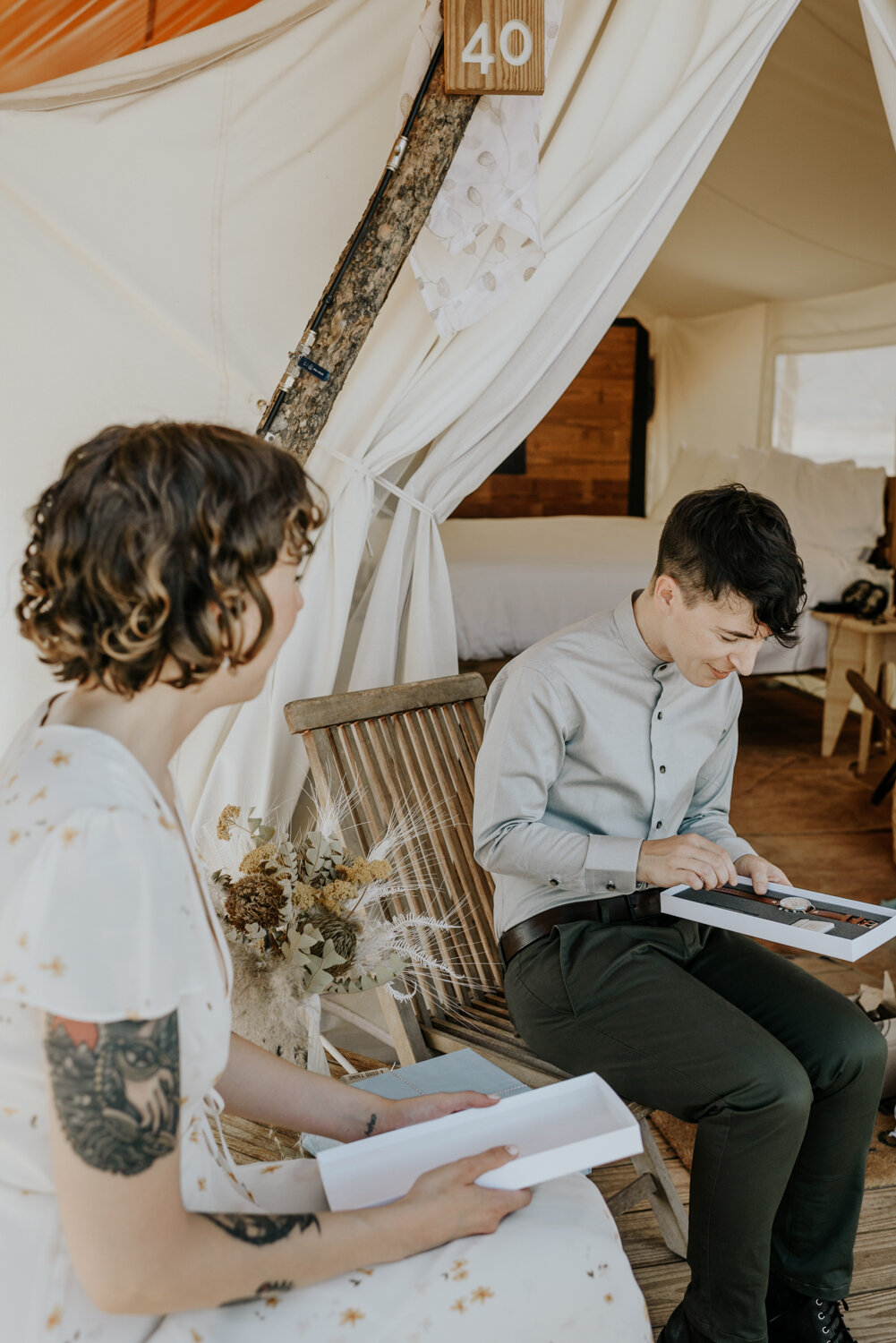 Under the Canvas in Moab, UT Sweet Elopement Celebration