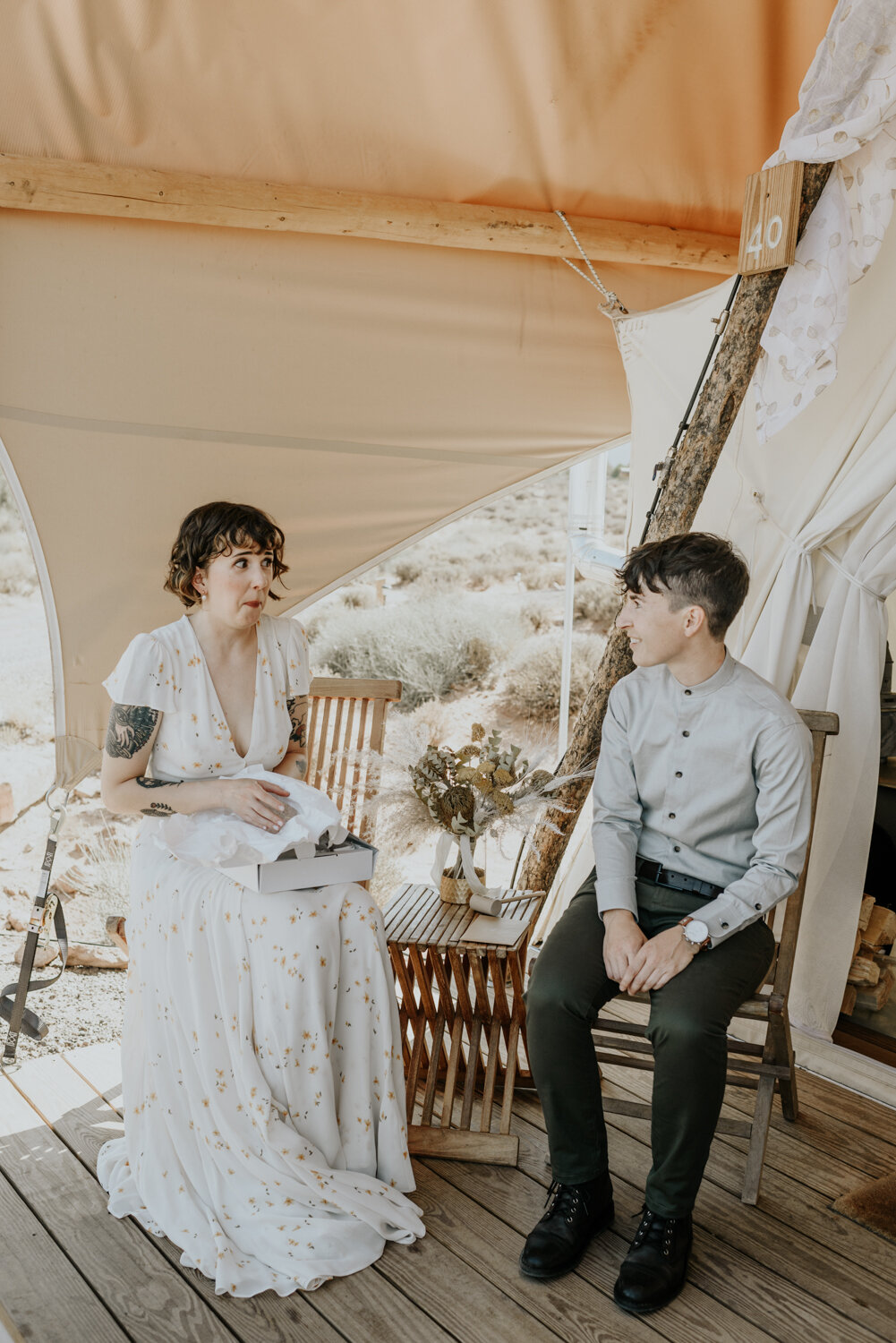 Under the Canvas in Moab, UT Sweet Elopement Celebration