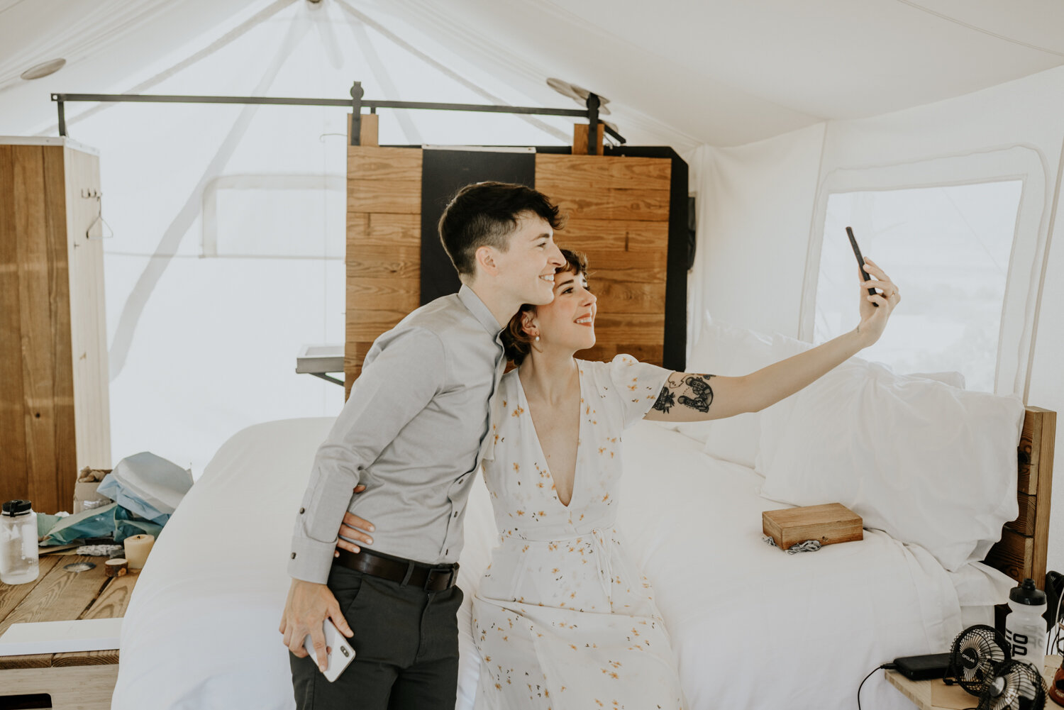 Under the Canvas in Moab, UT Elopement Photographer