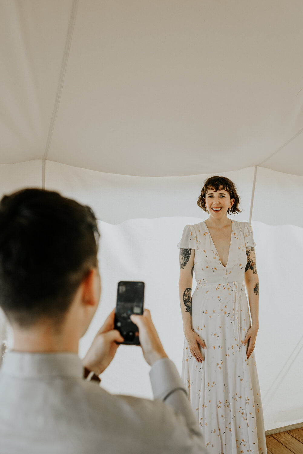 Under the Canvas in Moab, UT Elopement Photographer