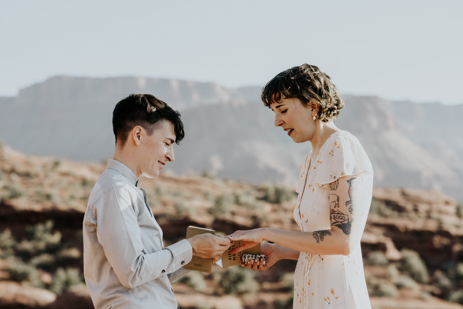 Fisher Towers in Moab, wedding ceremony photos