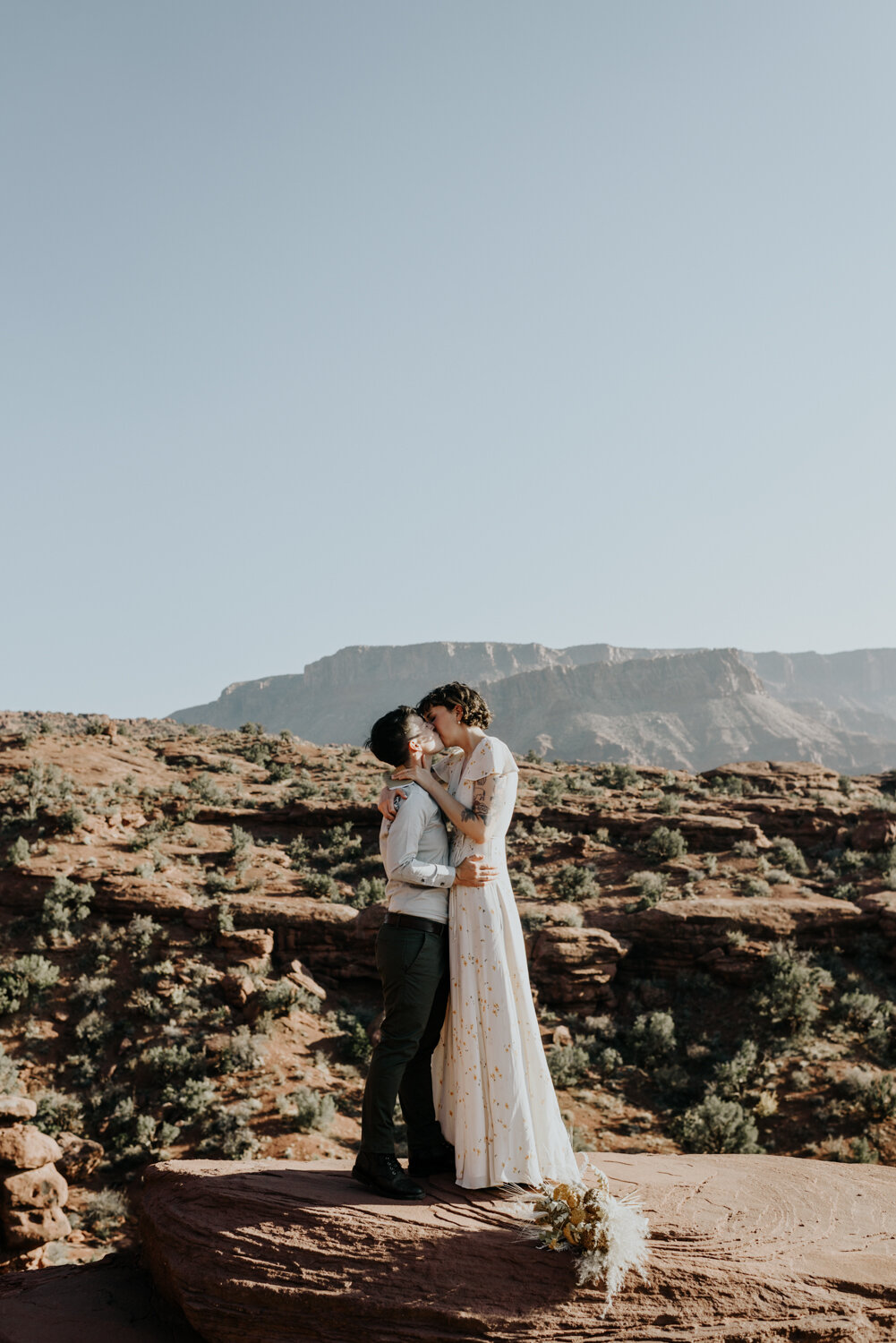 Fisher Towers in Moab, UT Elopement Ceremony Photography