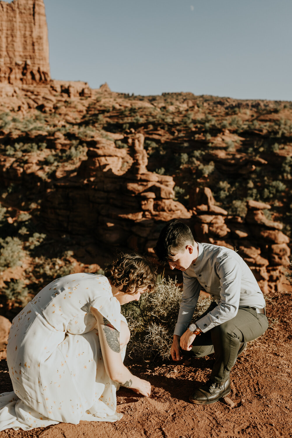 Fisher Towers in Moab, UT Elopement Photographer