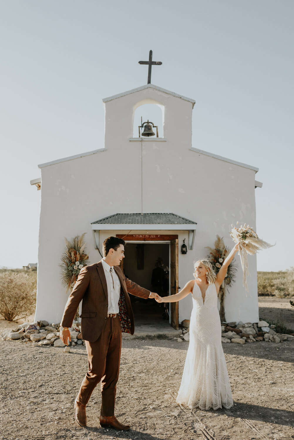 Calera Chapel in Balmorhea, TX Modern Wedding Photography