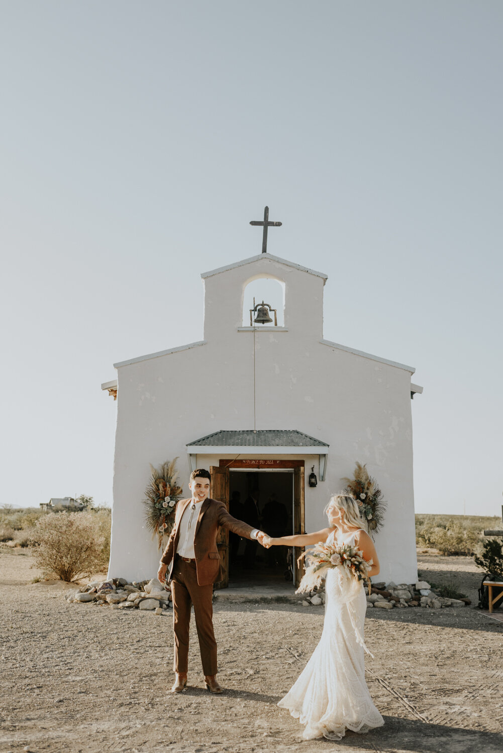 Calera Chapel in Balmorhea, TX Modern Wedding Photography