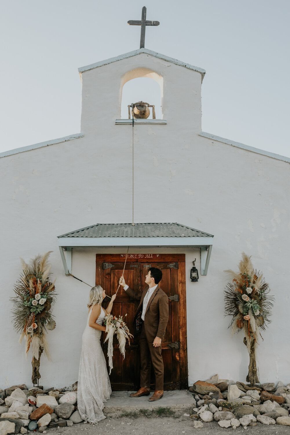Calera Chapel in Balmorhea, TX Modern Wedding Photography