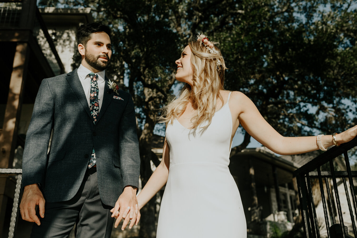 Bluffs on The Blanco in Wimberley, Texas Sweet Intimate Wedding Photos