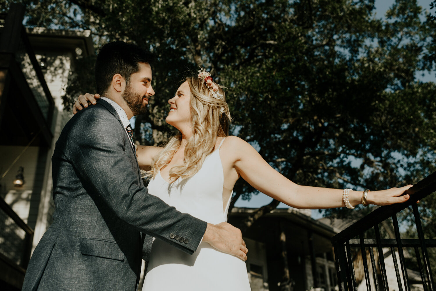 Bluffs on The Blanco in Wimberley, Texas Sweet Intimate Wedding Photos