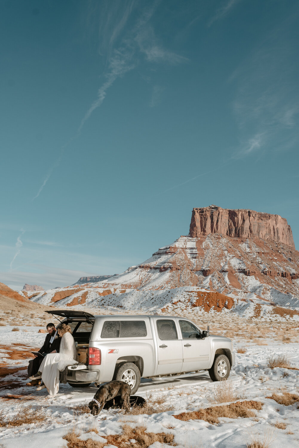 Moab Winter Adventure Elopement Photography