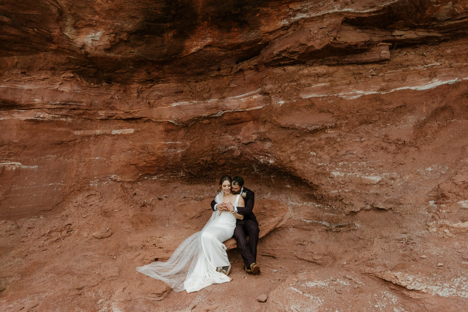 Fisher Towers in Moab, UT Elopement Wedding Photos