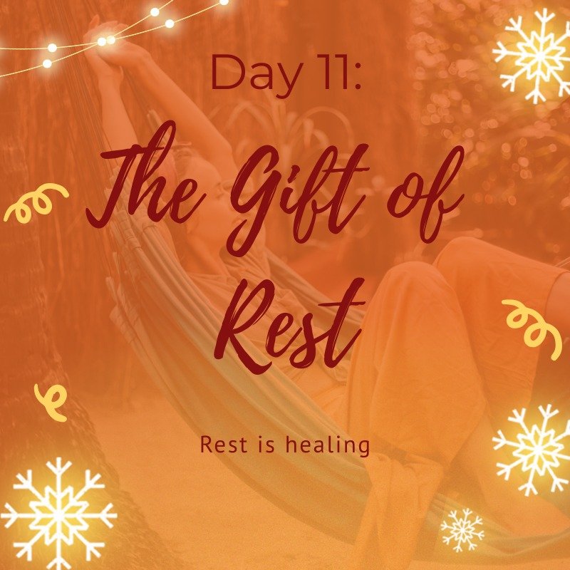 💤 Day 11 of our 12 Days of Wellness Advent Calendar &ndash; The Gift of Rest

Rest isn&rsquo;t lazy. Rest is healing.

Give yourself permission at this busy time of year!

#RestIsProductive #WellnessAdvent #SelfCareSeason #MindfulDecember #NourishYo