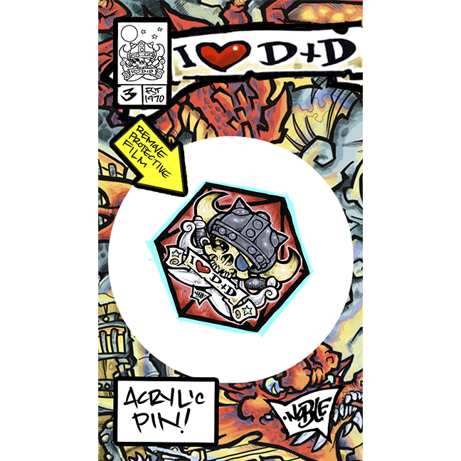 I ❤️ D + D Acrylic Pin