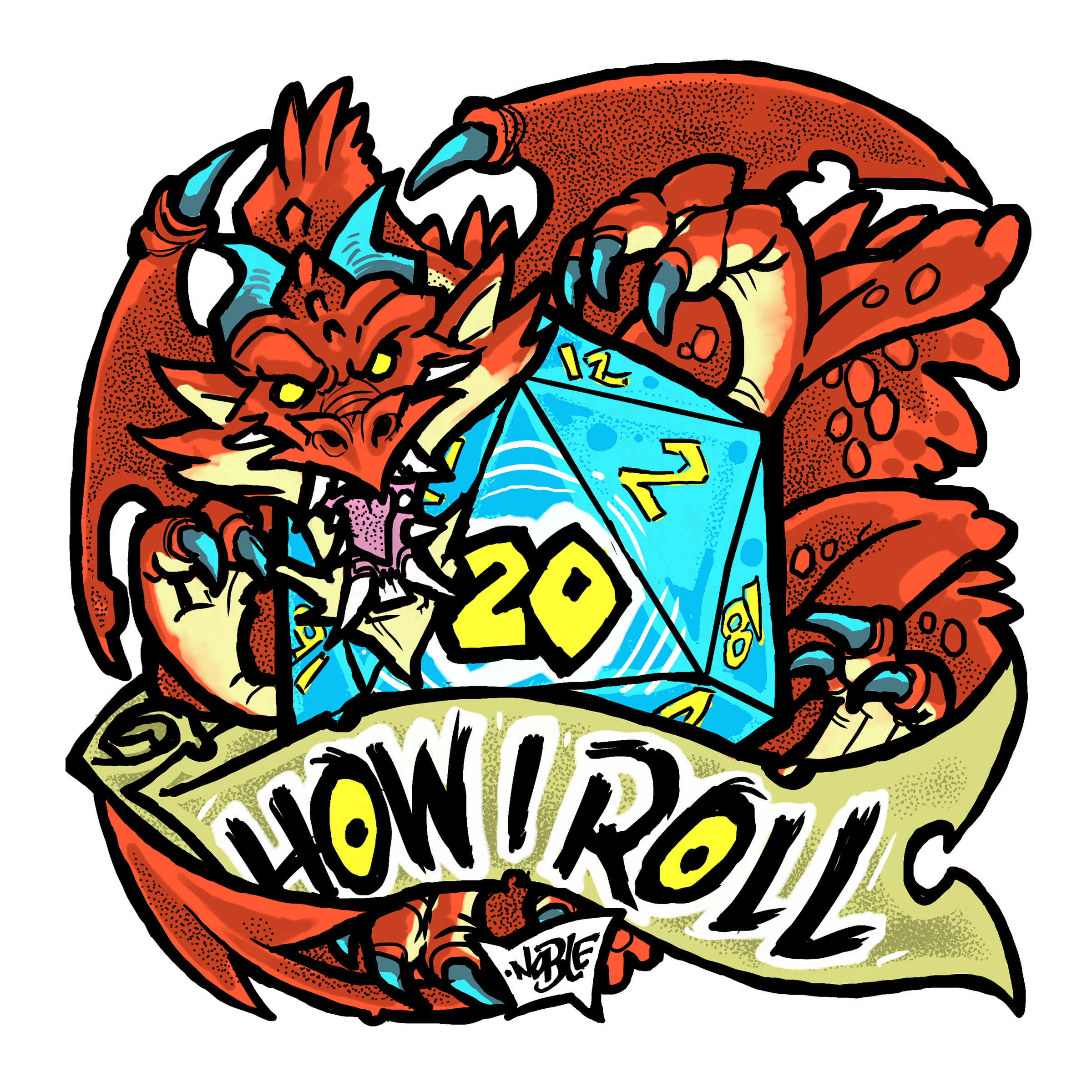 How I Roll Holographic Sticker