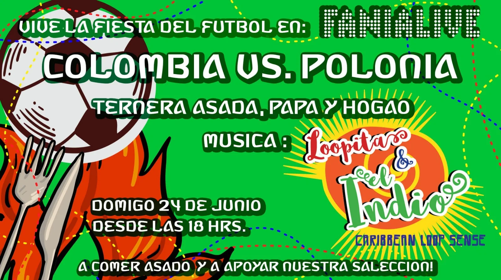 Vive la Fiesta del Futbol - Colombia VS. Polonia