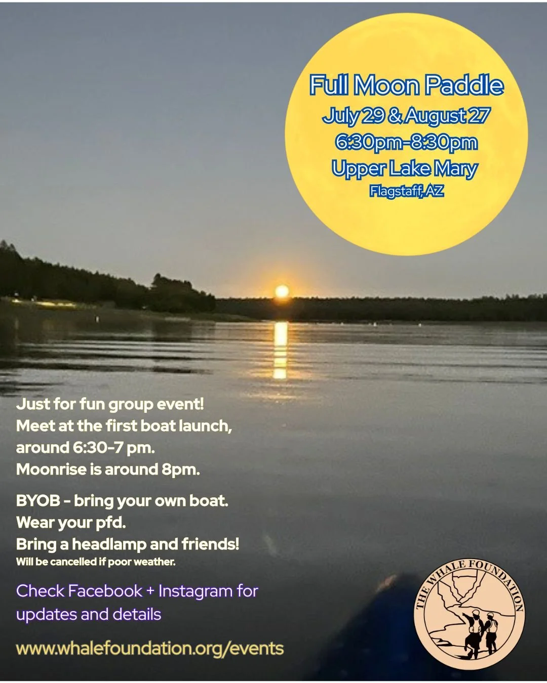 Full Moon Paddle at Lake Mary