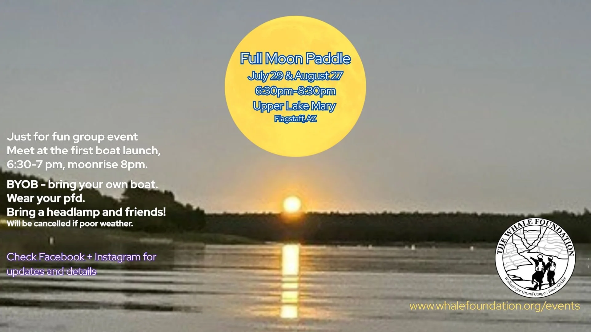 Full Moon Paddle at Lake Mary
