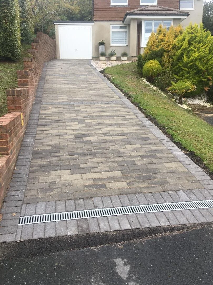 Block paving driveway, Ovingdean
