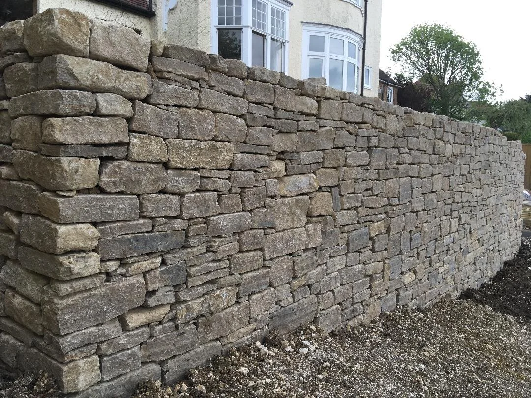 Stone walling and limestone paving, Withdean
