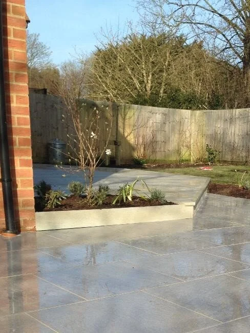 Porcelain paving with Millboard composite decking, Worthing
