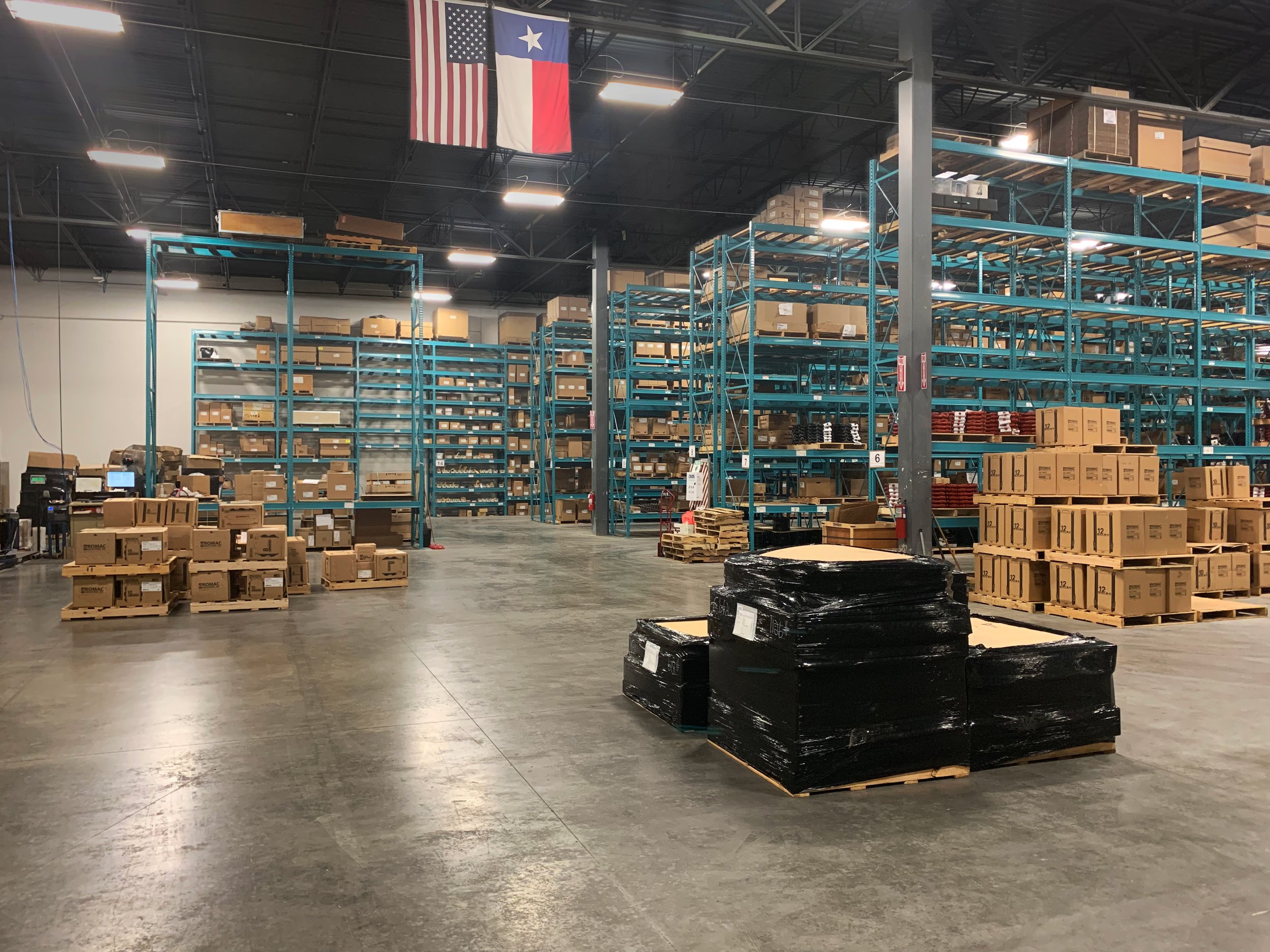romac-industries-inc-fort-worth-texas-distribution-warehouse-flags.JPG