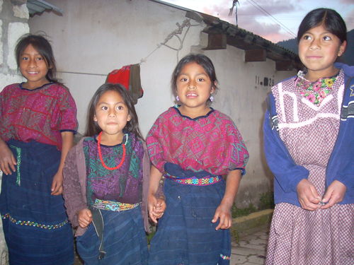 Four girls in Guatemala