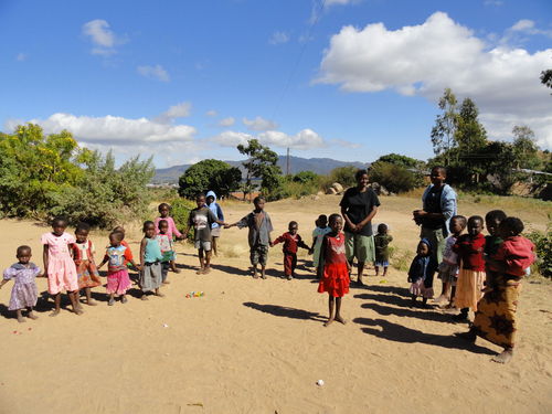 Children singing in Malawi