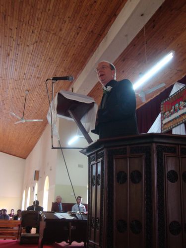 Alex preaching at St. James in Blantyre Malawi