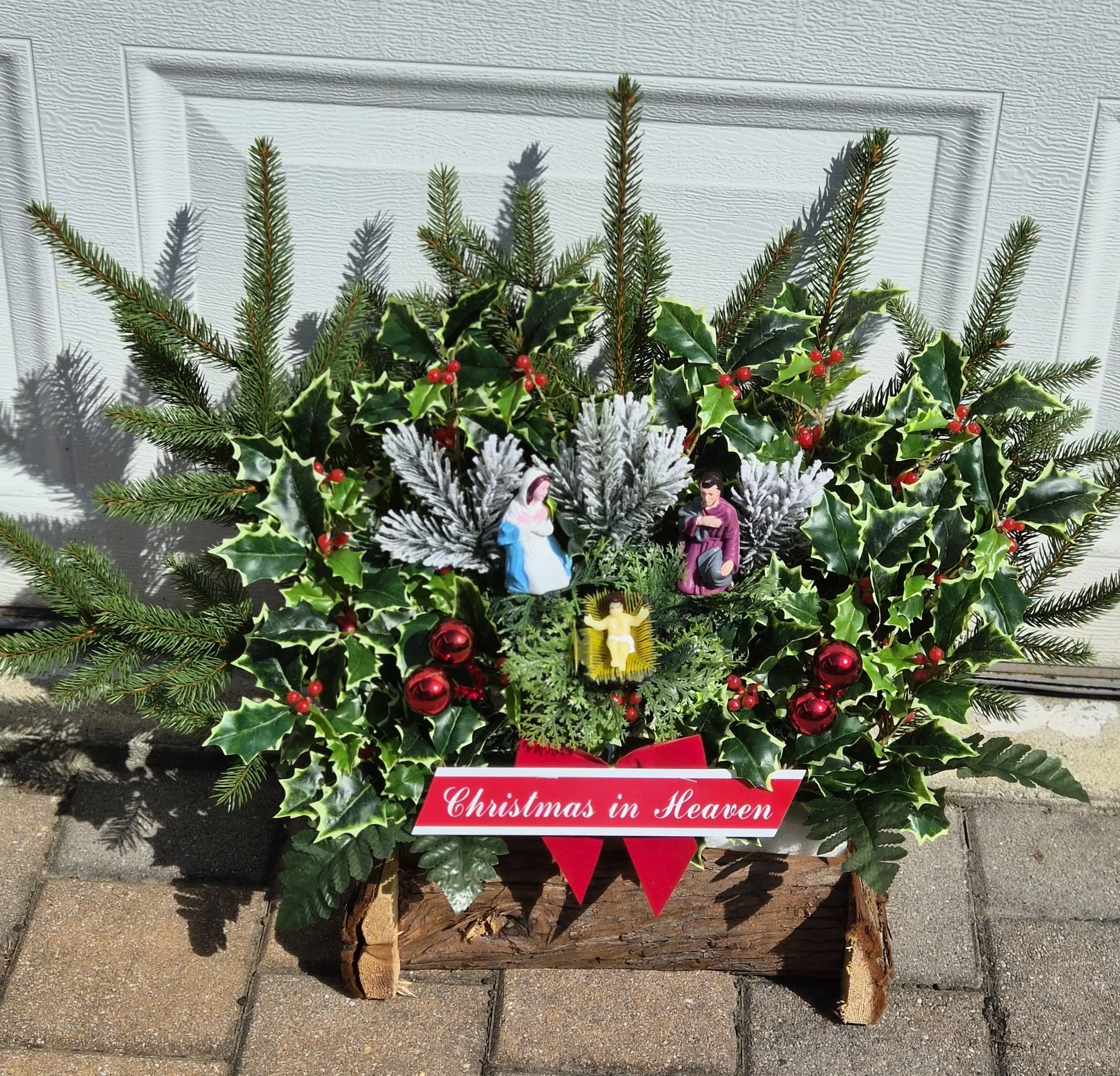 ONLINE ONLY! - Silk Holy Family Cedar Log