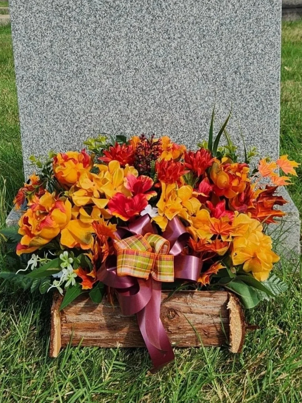 Cedar Log -  Silk Fall Floral Mix