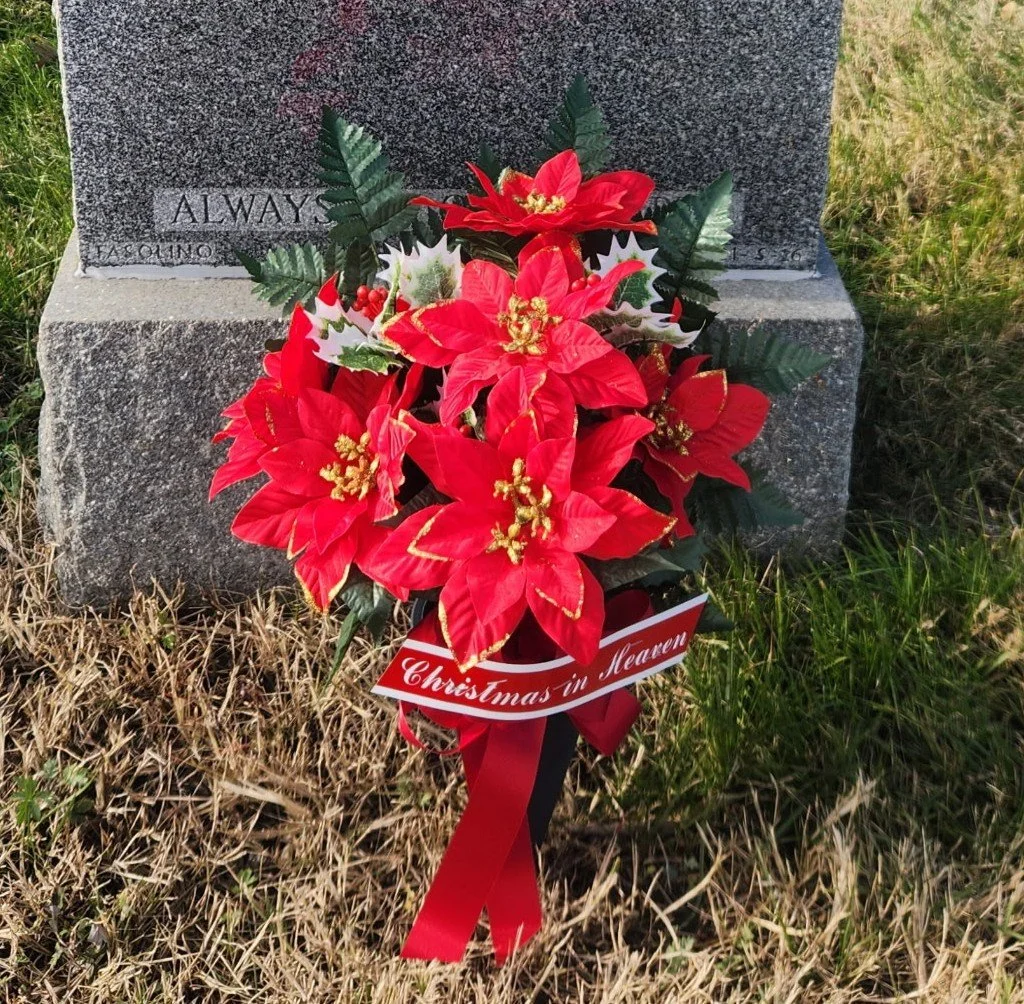 NOT IN SEASON - Silk Christmas Poinsettia Bouquet